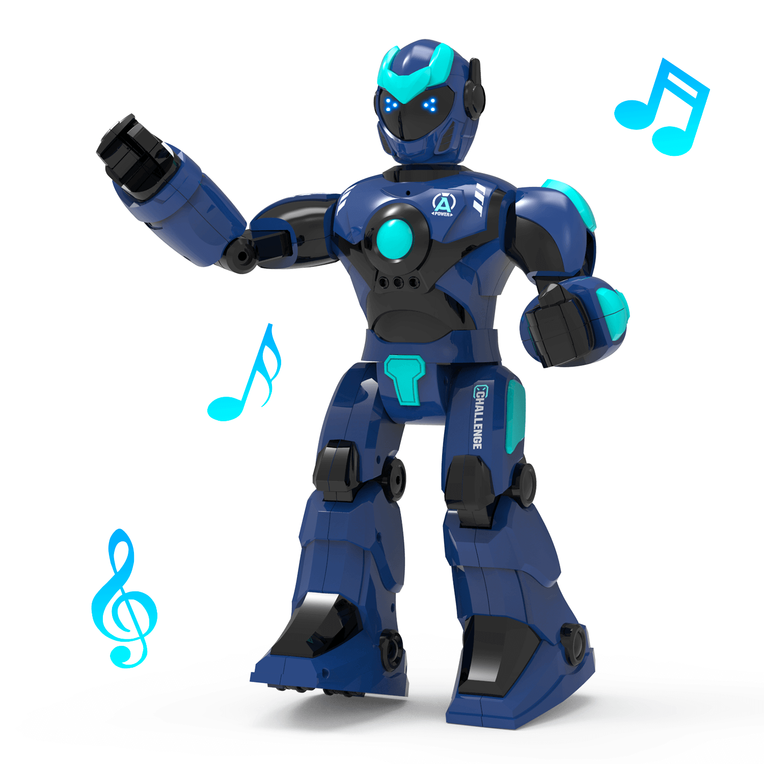 STEMTRON Voice & Gesture Robot for Kids - Programmable, Blue/White, Rechargeable - www.Shopthatapp.com #