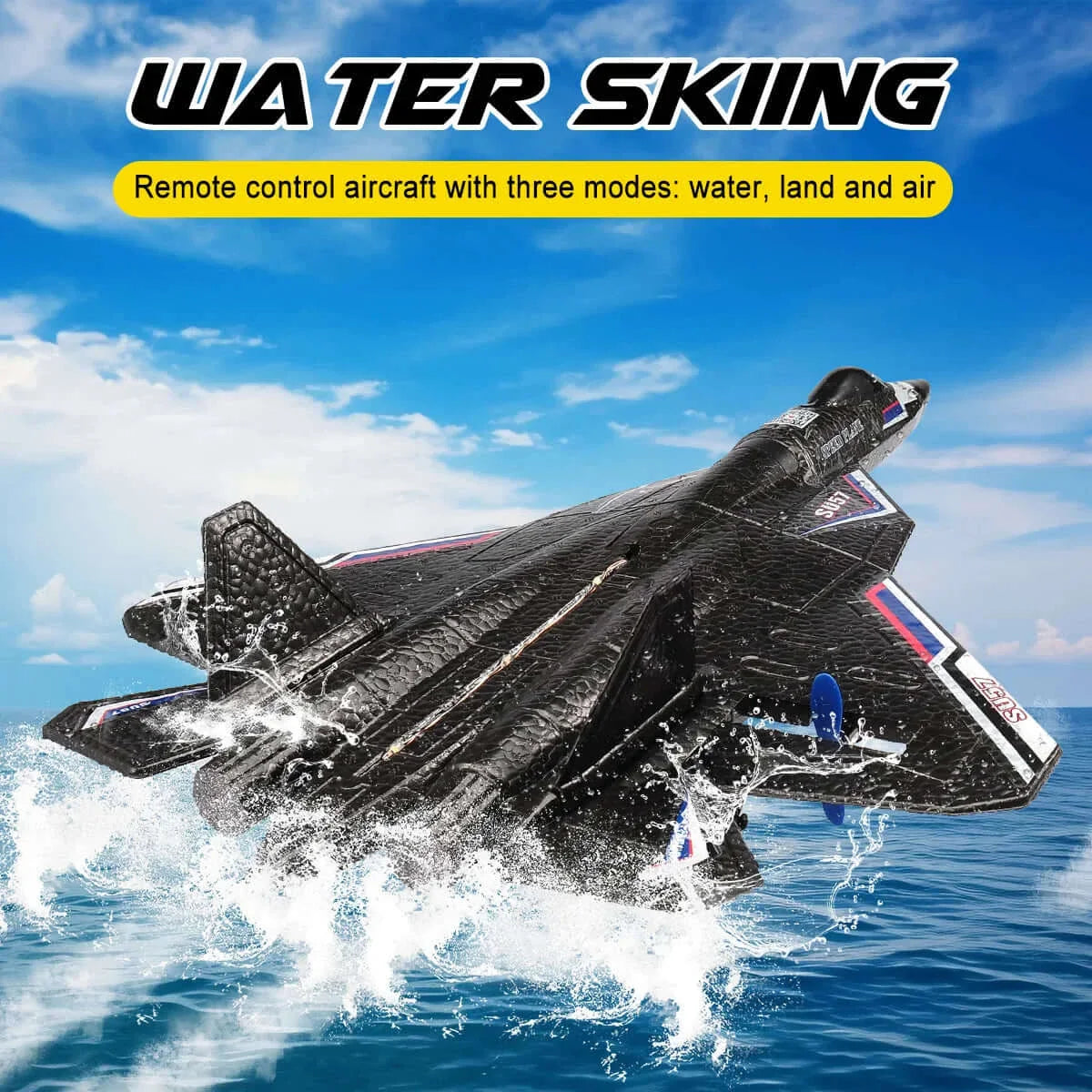 SU57 RC Plane: 2.4G Light-Up Foam Aircraft for Kids - Hand Thrown, Fixed Wing Toy - www.Shopthatapp.com #