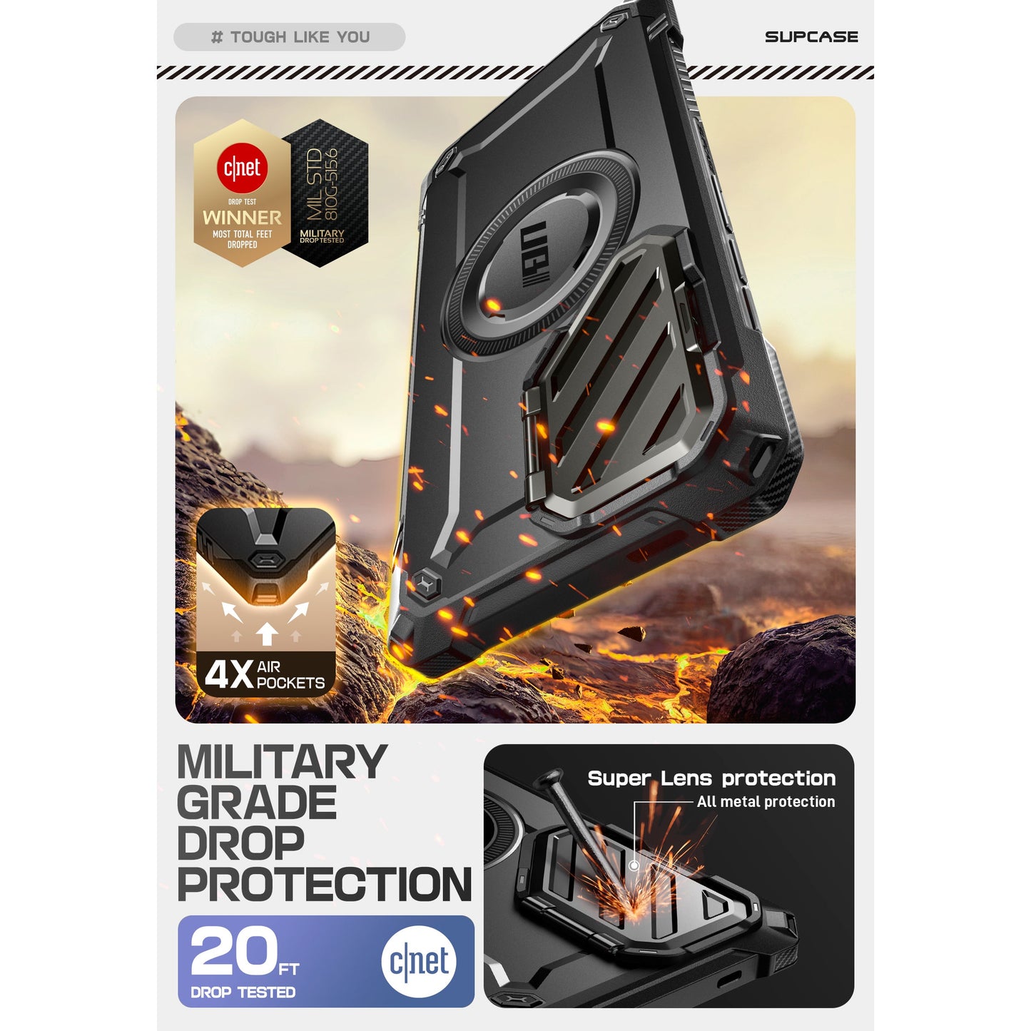 Galaxy S25 Ultra Unicorn Beetle MAG XT Bumper Case -Black