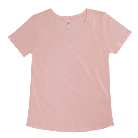 Ladies FHC Basic Scoop Bottom V-Neck Tee-Teen Girls fashion-www.Shopthatapp.com-Fashion Hub Club