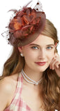 Lady Fancy Mesh Wedding Fascinators Hats for Womens Headwear Veil Flower Cocktail Tea Party Church Derby Hat Chapeu Feminino - www.Shopthatapp.com