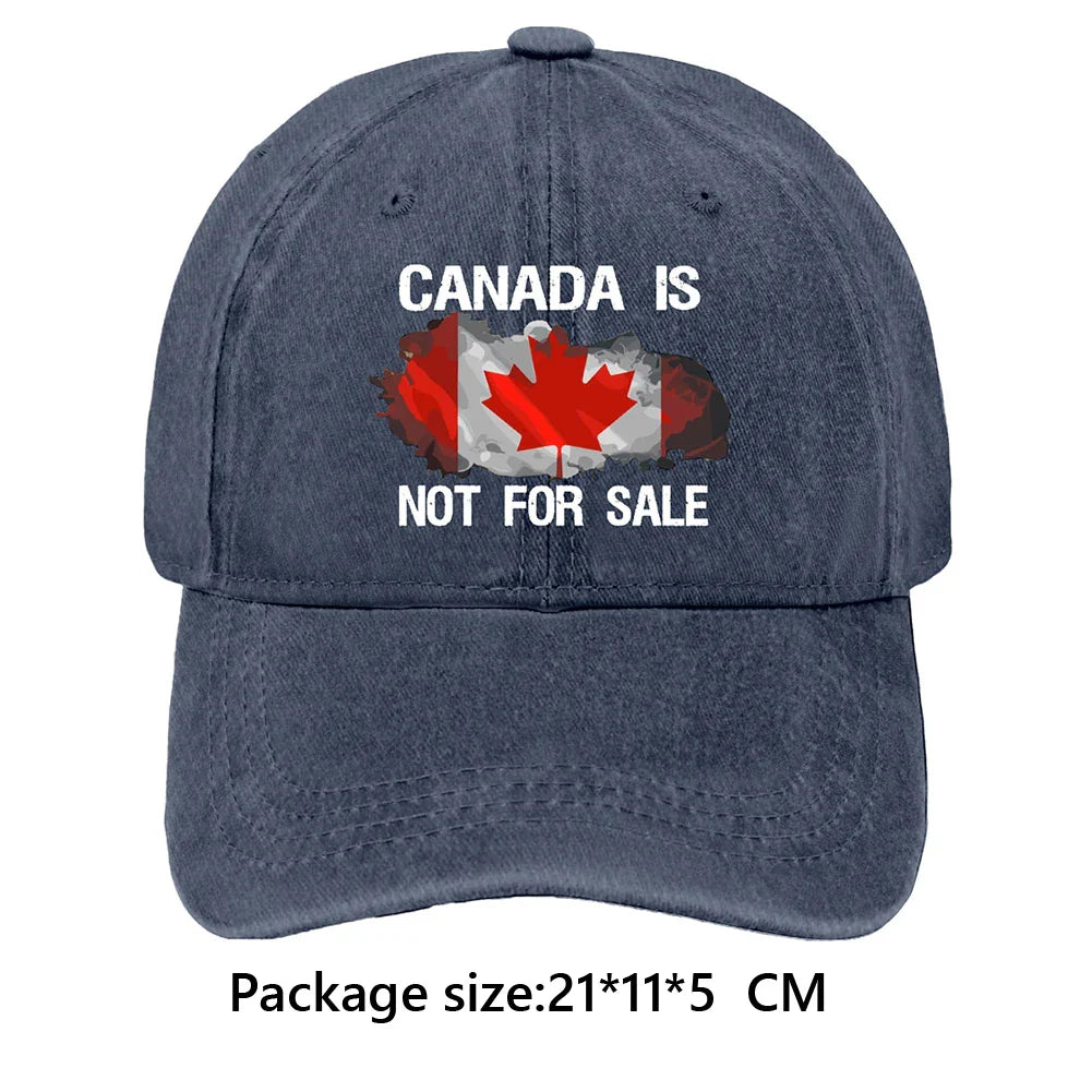 Canada Is Not for Sale Hat Retro Letter Embroidery Breathable Baseball Cap Outdoor Sports Trucker Hat for Hiking Fishing Sun Hat - www.Shopthatapp.com