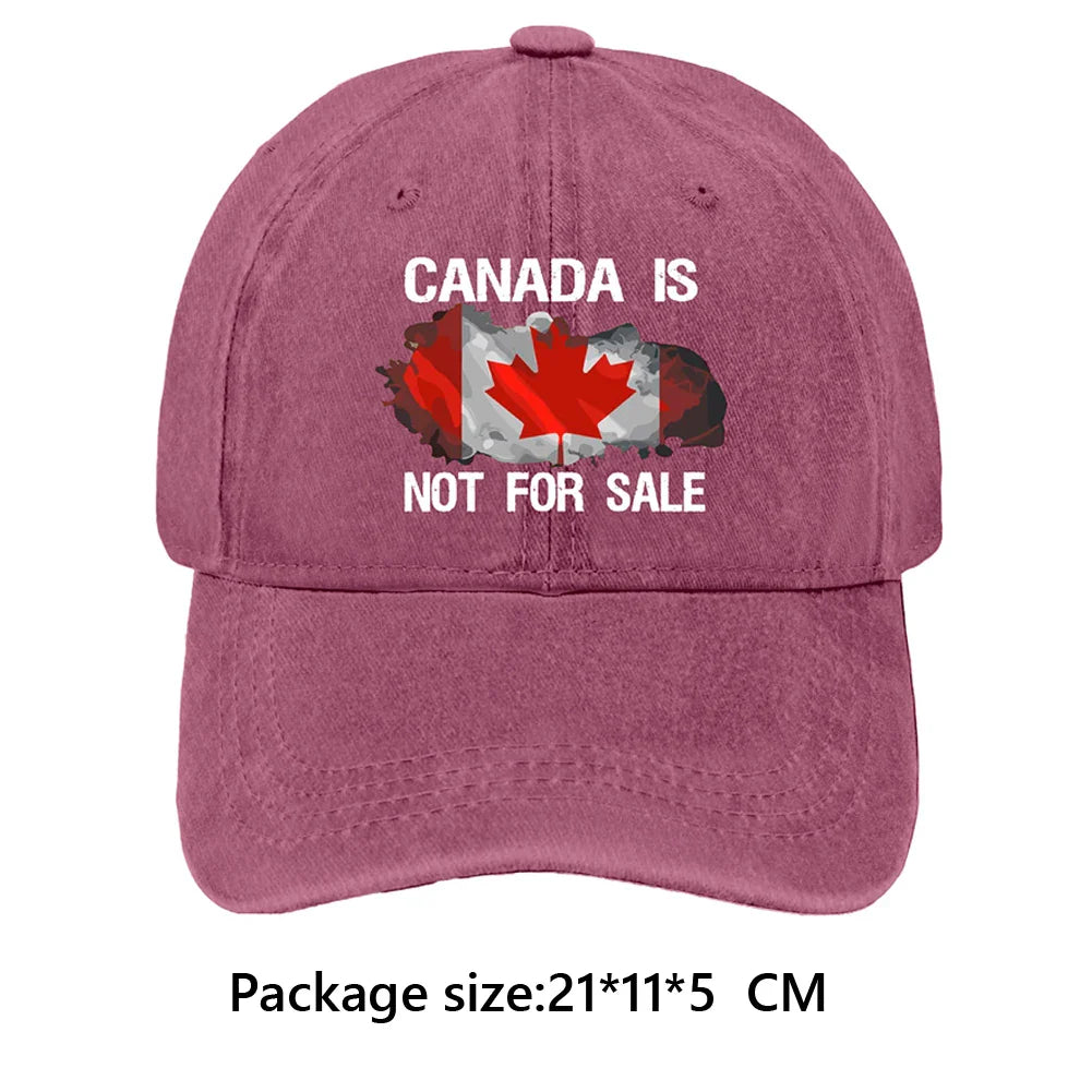 Canada Is Not for Sale Hat Retro Letter Embroidery Breathable Baseball Cap Outdoor Sports Trucker Hat for Hiking Fishing Sun Hat - www.Shopthatapp.com