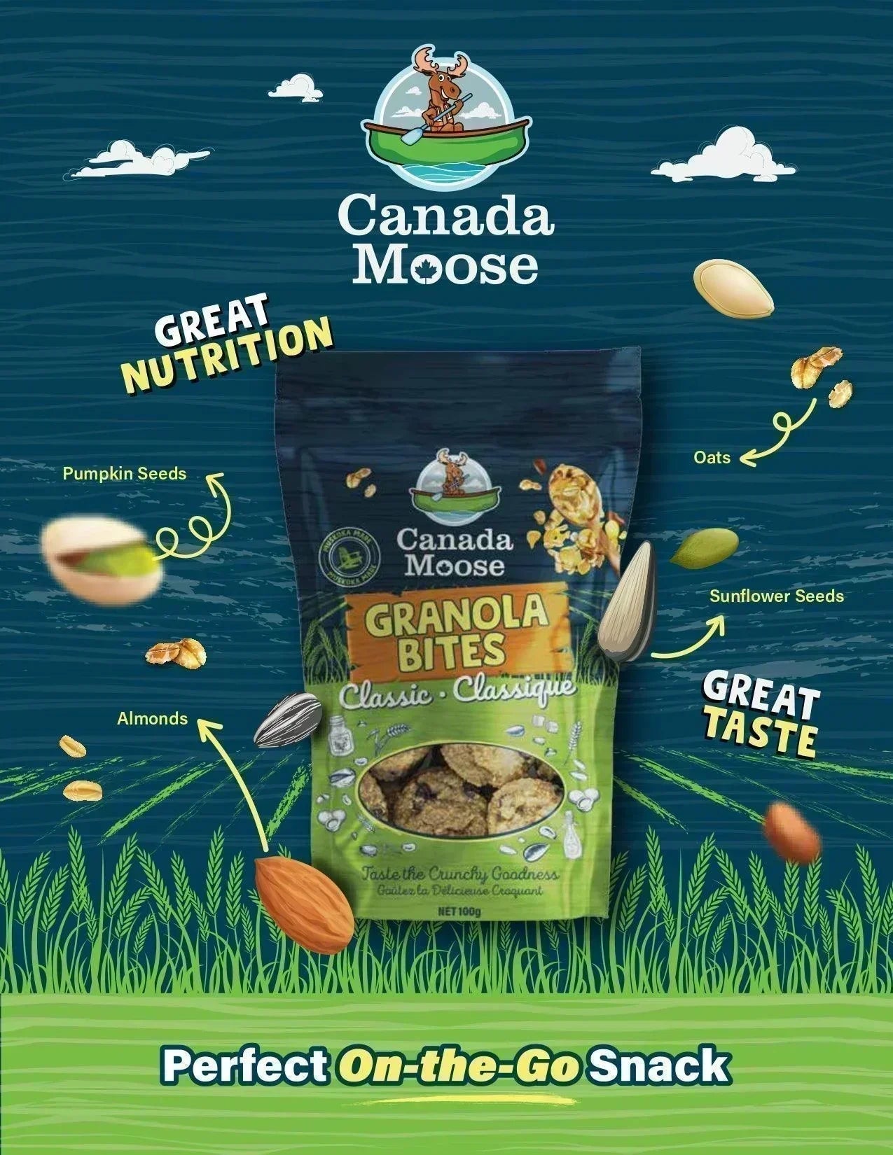 Canada Moose Granola Bites Classic Bag 100G - www.Shopthatapp.com