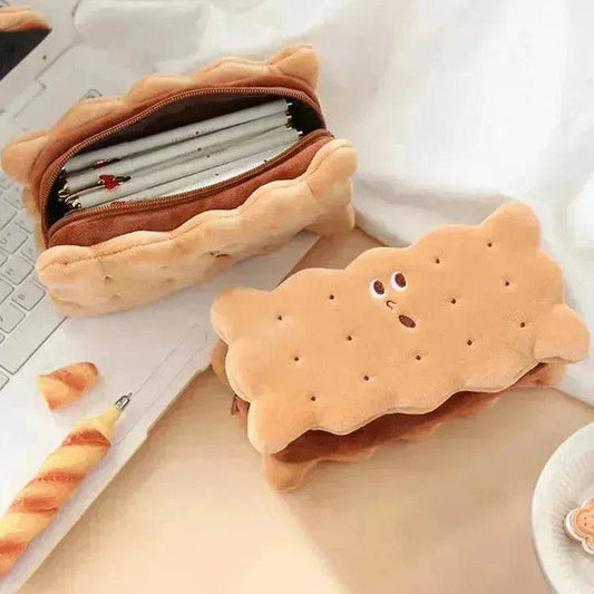 Sandwich Biscuit Plush Pencil Bag School Supplies - www.Shopthatapp.com #