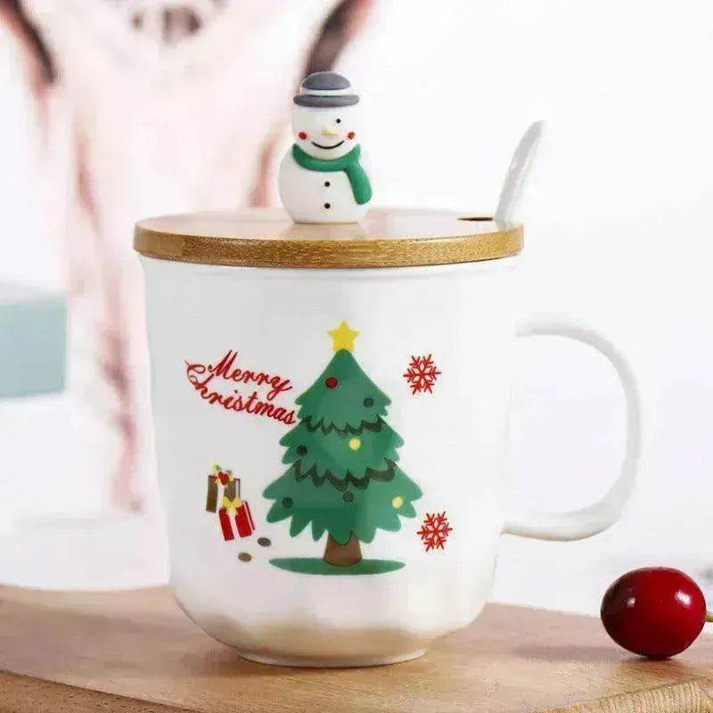Santa Claus Christmas Tree Ceramic Cup Cartoon Mug - www.Shopthatapp.com