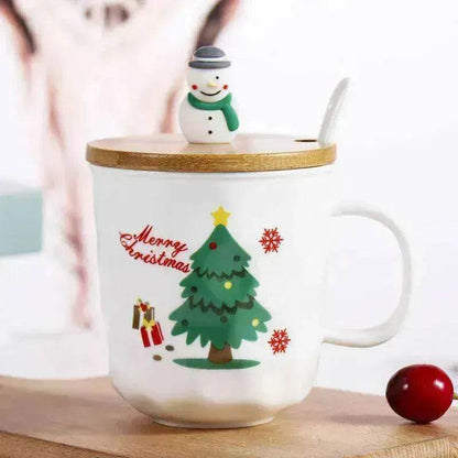 Santa Claus Christmas Tree Ceramic Cup Cartoon Mug - www.Shopthatapp.com