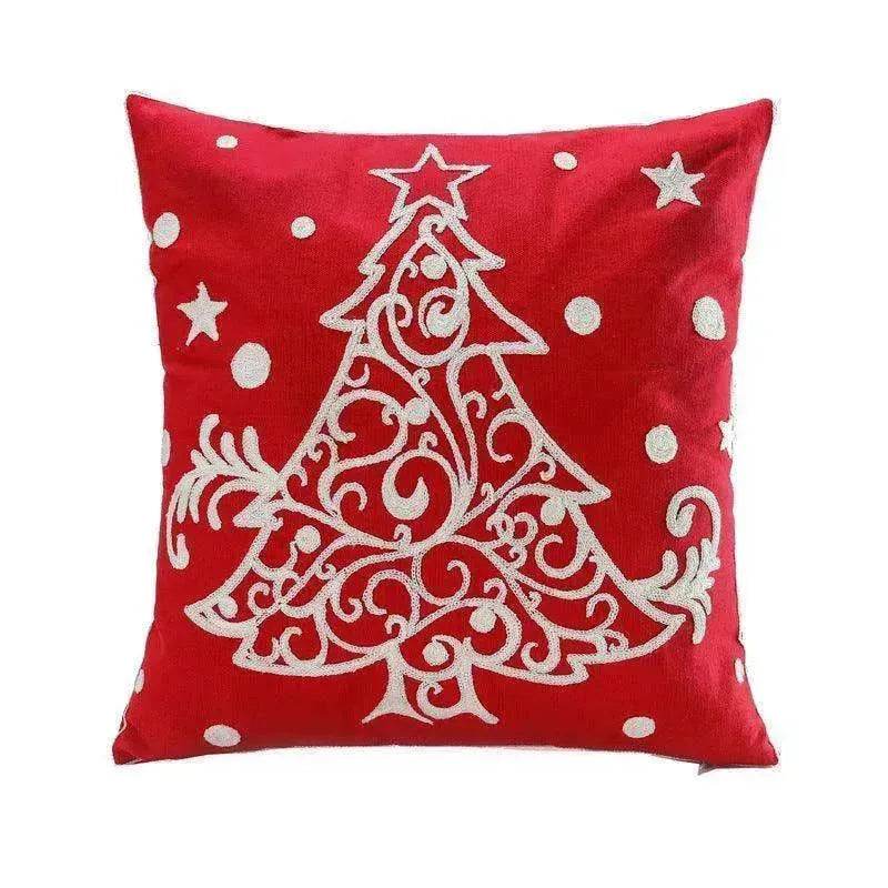 Santa Claus Tree Snowman Sofa Cushion Cover Pillow Case - www.Shopthatapp.com