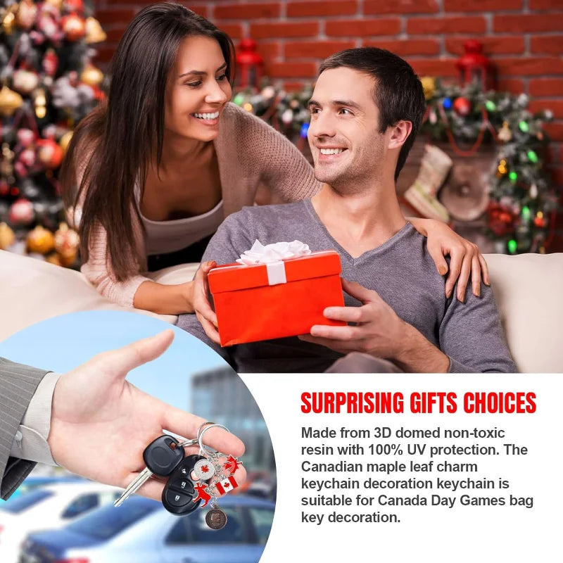 1/3/12PCS Canadian National Flag Keychains, Canada Souvenirs, Decorative Hanging Key Chain Flag Key Ring For Friends Family - www.Shopthatapp.com