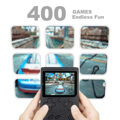 Retro Mini-Handheld-Spielkonsole – 8 Bit, 3,0-Zoll-LCD, 400 integrierte Spiele