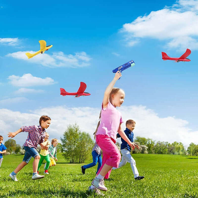 2024 Foam Plane Launcher Gun Toy - Outdoor Catapult Airplane for Kids - www.Shopthatapp.com