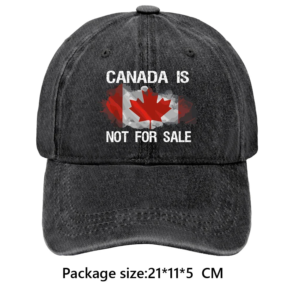Canada Is Not for Sale Hat Retro Letter Embroidery Breathable Baseball Cap Outdoor Sports Trucker Hat for Hiking Fishing Sun Hat - www.Shopthatapp.com