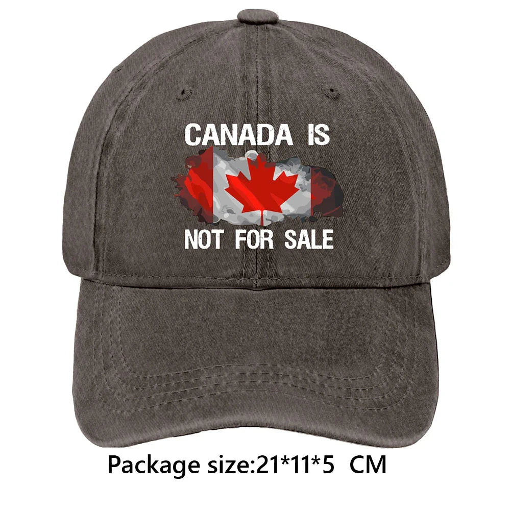 Canada Is Not for Sale Hat Retro Letter Embroidery Breathable Baseball Cap Outdoor Sports Trucker Hat for Hiking Fishing Sun Hat - www.Shopthatapp.com