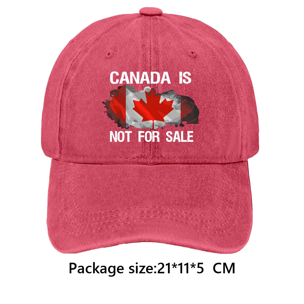 Canada Is Not for Sale Hat Retro Letter Embroidery Breathable Baseball Cap Outdoor Sports Trucker Hat for Hiking Fishing Sun Hat - www.Shopthatapp.com