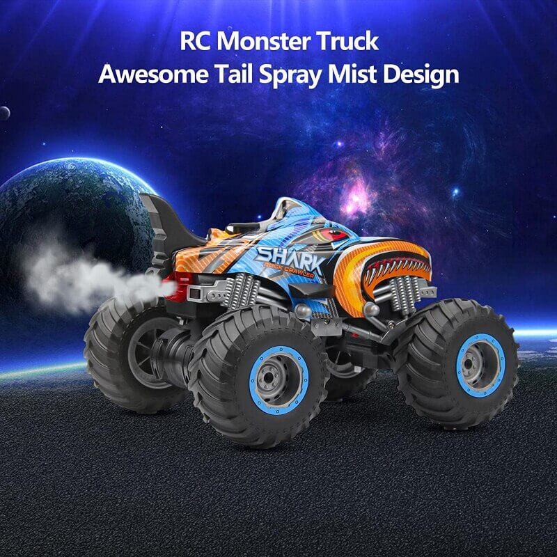 KidsToyLover 2.4G Monster RC Truck - Light, Sound & Spray Stunt Car | Ideal Gift - www.Shopthatapp.com