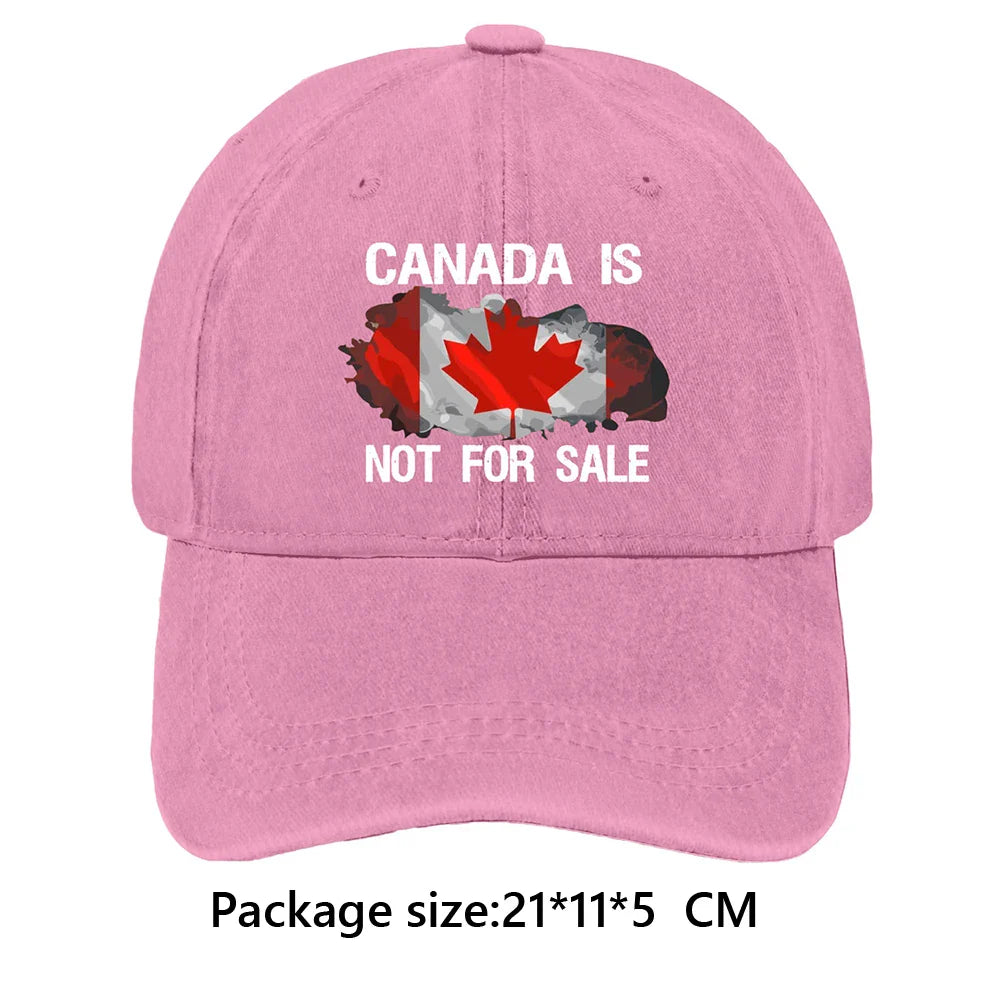Canada Is Not for Sale Hat Retro Letter Embroidery Breathable Baseball Cap Outdoor Sports Trucker Hat for Hiking Fishing Sun Hat - www.Shopthatapp.com