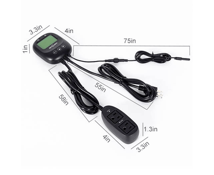 REPTIZOO Digital Dual Hygrometer Controller #THC18-CA