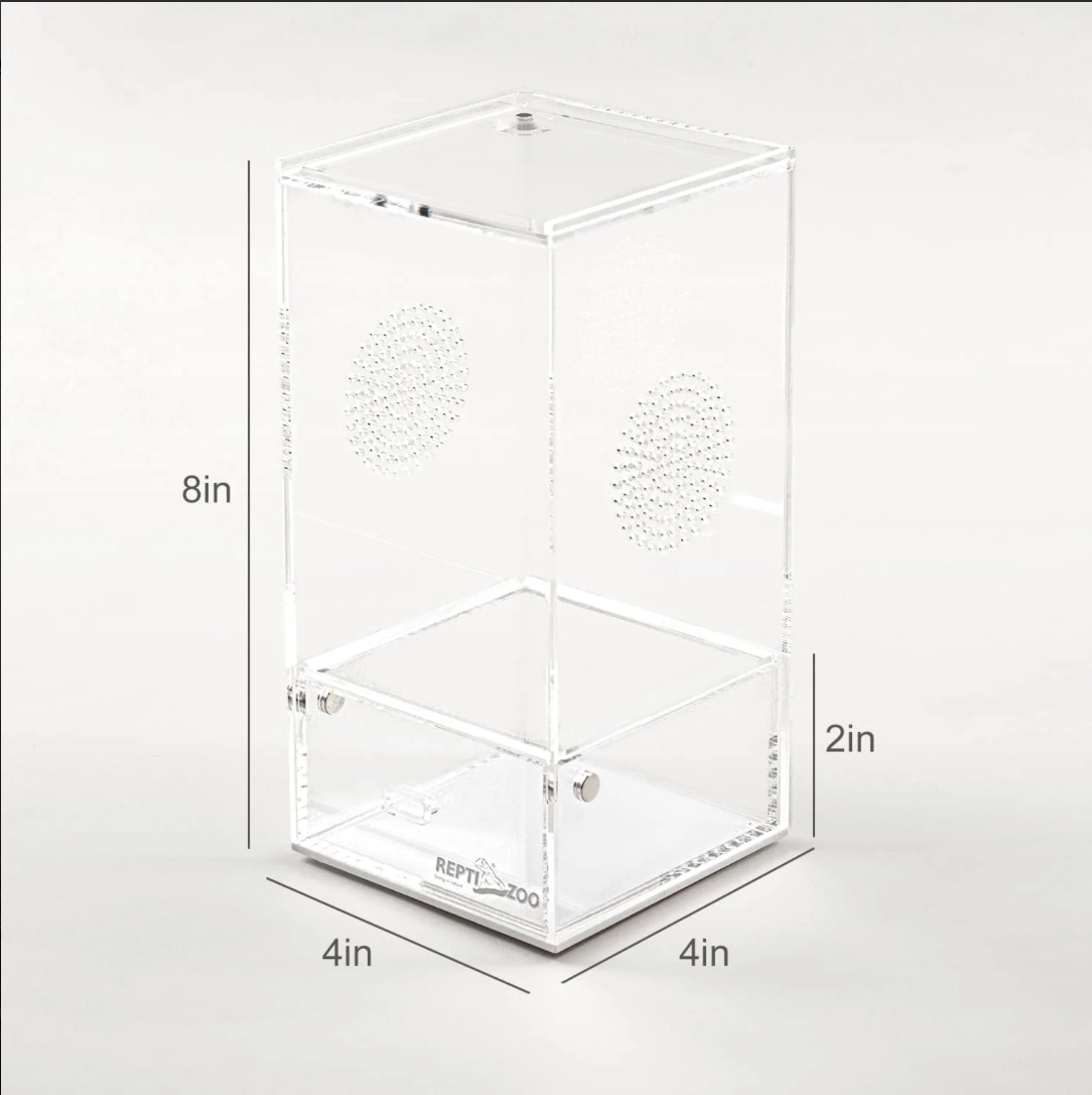 REPTIZOO Acrylic Breeding Enclosure ACR Series (Mantis Feeder)