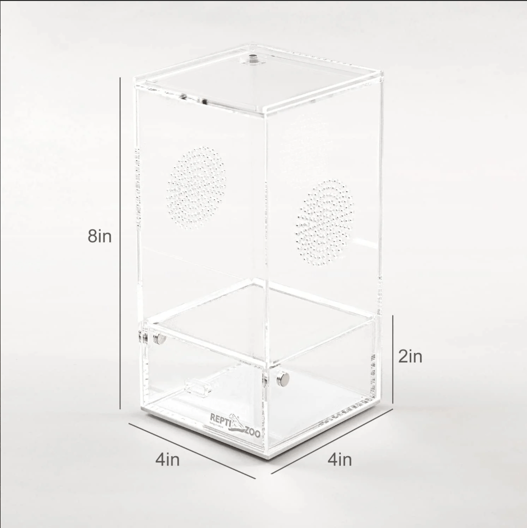 REPTIZOO Acrylic Breeding Enclosure ACR Series (Mantis Feeder) - www.Shopthatapp.com
