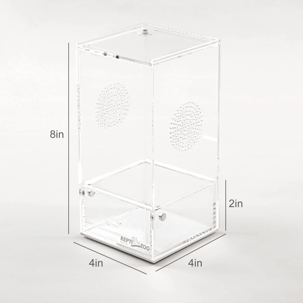REPTIZOO Acrylic Breeding Enclosure ACR Series (Mantis Feeder) - www.Shopthatapp.com