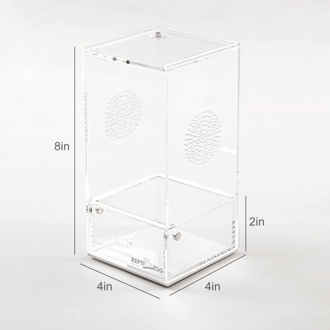 REPTIZOO Acrylic Breeding Enclosure ACR Series (Mantis Feeder)