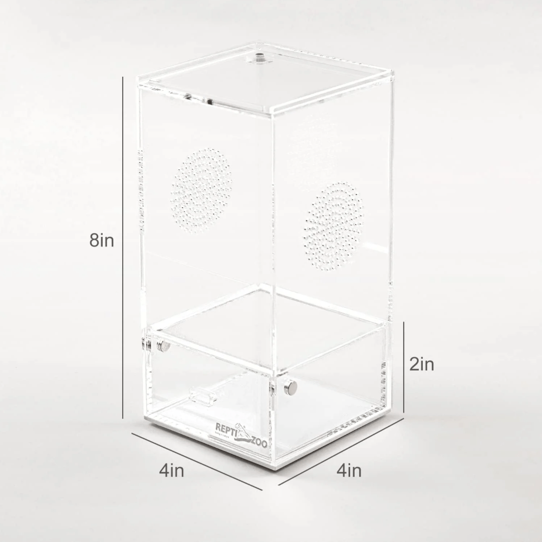 REPTIZOO Acrylic Breeding Enclosure ACR Series (Mantis Feeder) - www.Shopthatapp.com
