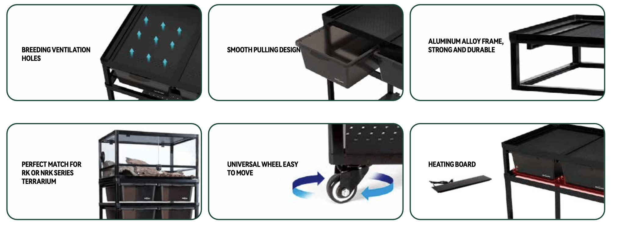 REPTIZOO Aluminum Stackable Breeding Rack (Included Heat Mats for 6 layers) - www.Shopthatapp.com