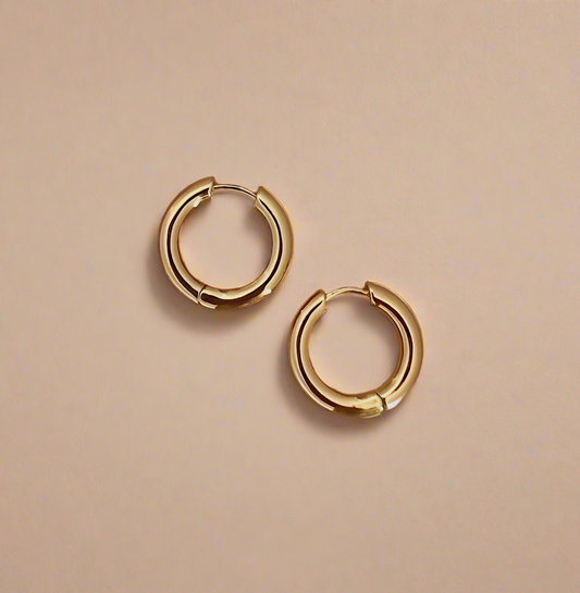 Gold Chubby Hoops - www.Shopthatapp.com