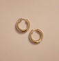 Gold Chubby Hoops - www.Shopthatapp.com