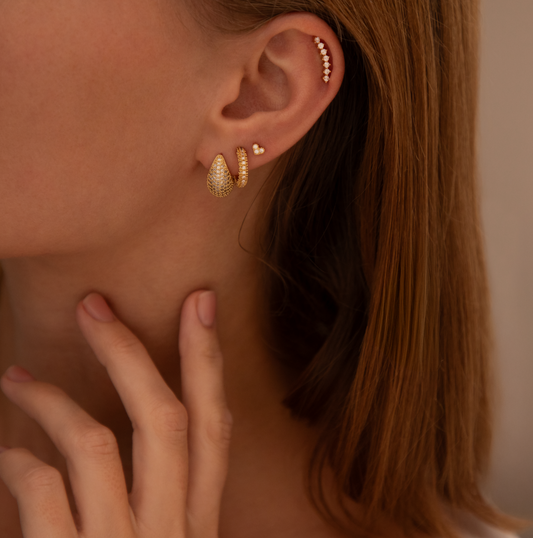 Cubic Zirconia Huggies - www.Shopthatapp.com