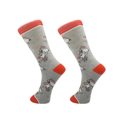 Snoopy Anime Socks Cotton Socks Adult Sock Men Women Cartoon Sports Socks Fashion Mid-calf Pattern Sock Skarpetki Sock Gifts