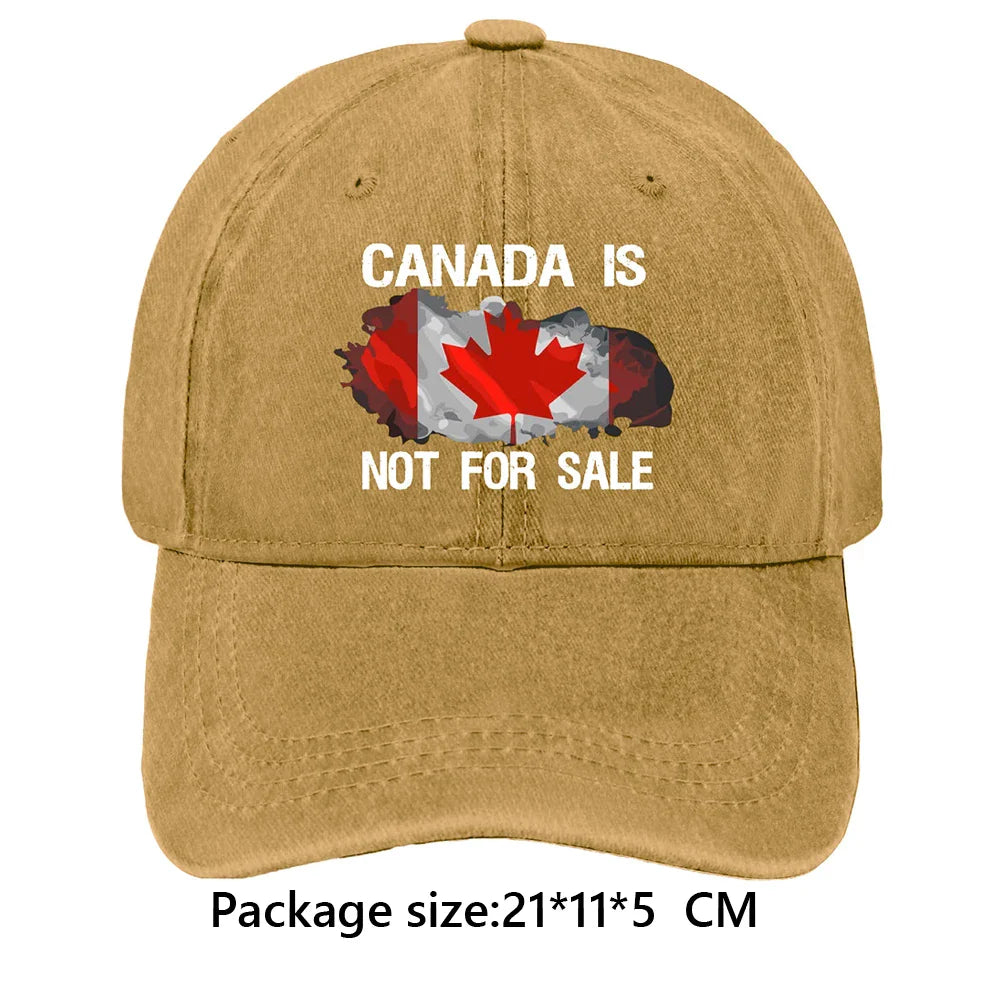 Canada Is Not for Sale Hat Retro Letter Embroidery Breathable Baseball Cap Outdoor Sports Trucker Hat for Hiking Fishing Sun Hat - www.Shopthatapp.com