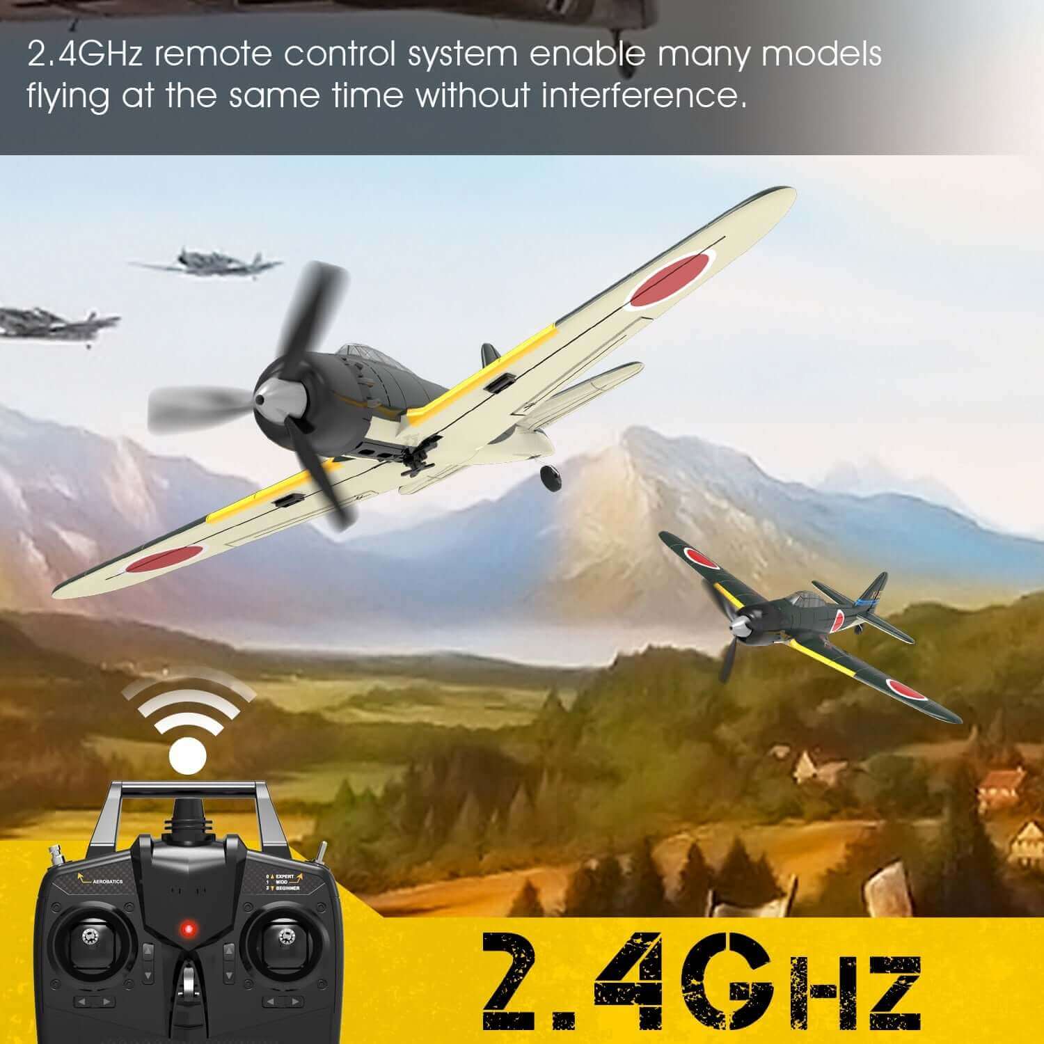 Zero Warbird RC Plane: 2.4G 4CH Aerobatic Fighter with 400mm Wingspan - www.Shopthatapp.com