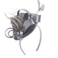 New in Hair Hoop Fascinator Hat with Hair Clip Elastic Band Faux Feather Ribbon Decor Satin Fabric Women Headband Accessories - www.Shopthatapp.com