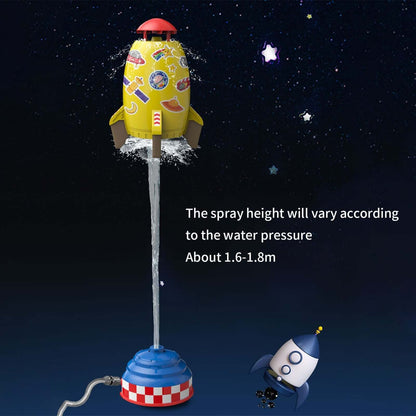 Outdoor Rocket Launcher Toy - Water-Powered Sprinkler for Garden Fun & Interactive Play - Kids' Lawn Water Spray Rocket