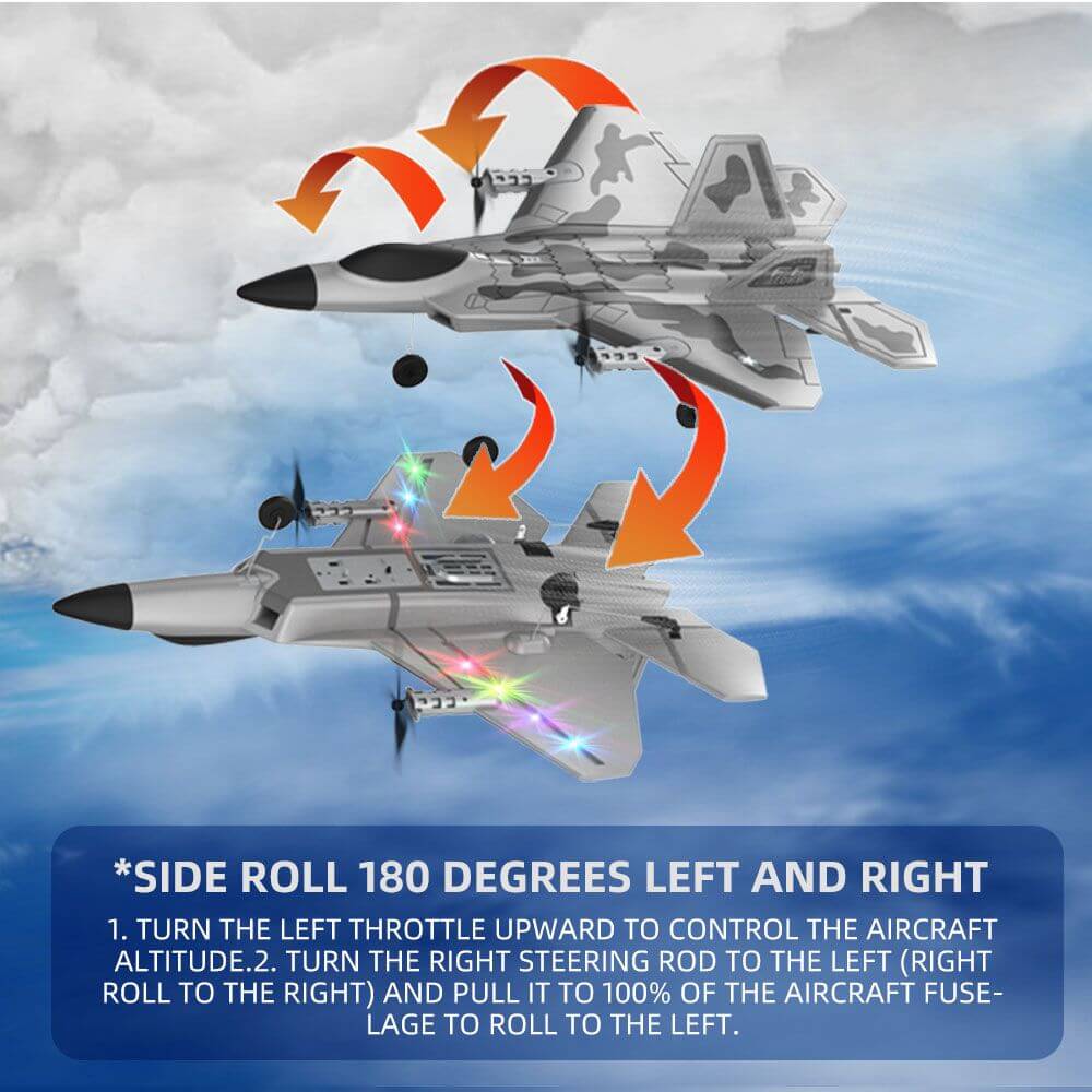 Fixed Wing 2.4G 4 Channel Kid Boy Gift BM16 for F22 Raptor RC Glider Plane Toy EPP Foam Remote Control Airplane - www.Shopthatapp.com