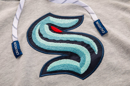 Seattle Kraken "Muskoka Style" Premium Chenille Woven Logo Hoodie - www.Shopthatapp.com #