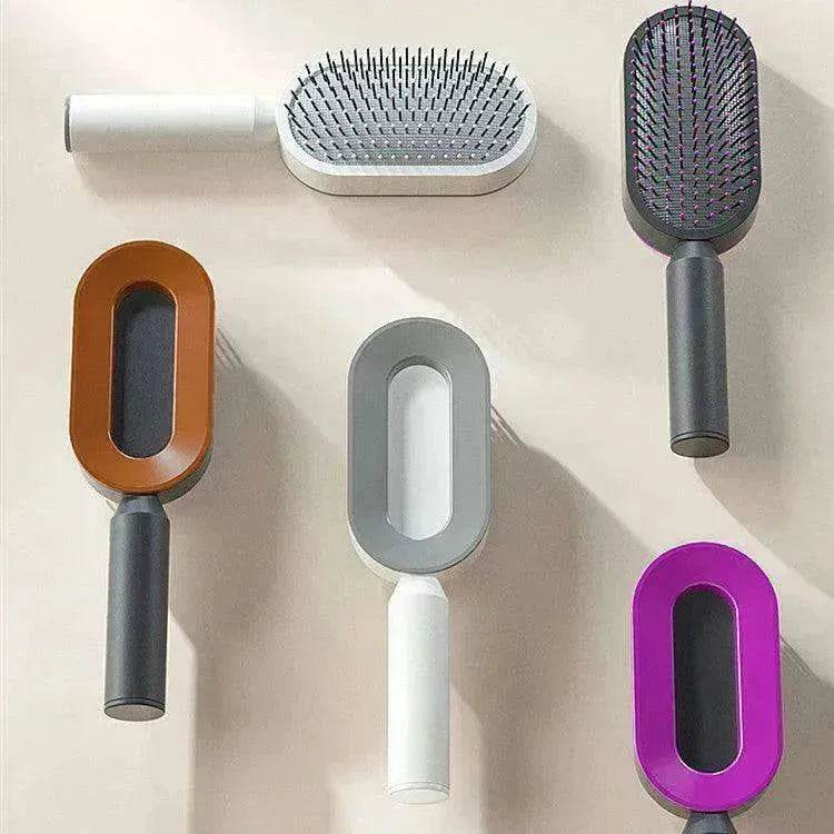 Self Cleaning Hair Brush For Women key Massage Scalp - www.Shopthatapp.com
