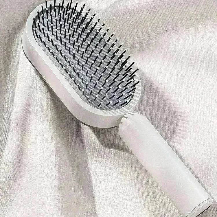 Self Cleaning Hair Brush For Women key Massage Scalp - www.Shopthatapp.com