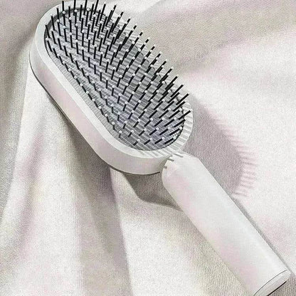 Self Cleaning Hair Brush For Women key Massage Scalp - www.Shopthatapp.com