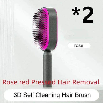 Self Cleaning Hair Brush For Women key Massage Scalp - www.Shopthatapp.com