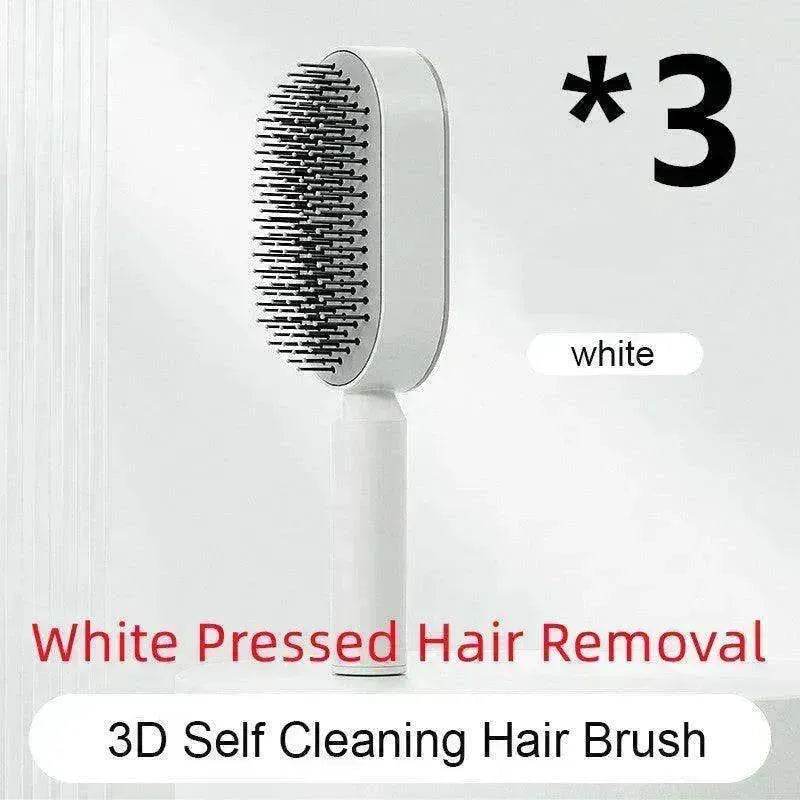 Self Cleaning Hair Brush For Women key Massage Scalp - www.Shopthatapp.com