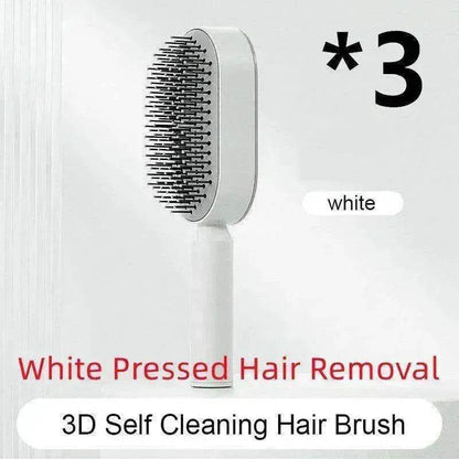 Self Cleaning Hair Brush For Women key Massage Scalp - www.Shopthatapp.com
