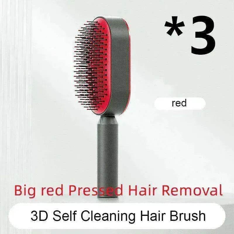 Self Cleaning Hair Brush For Women key Massage Scalp - www.Shopthatapp.com