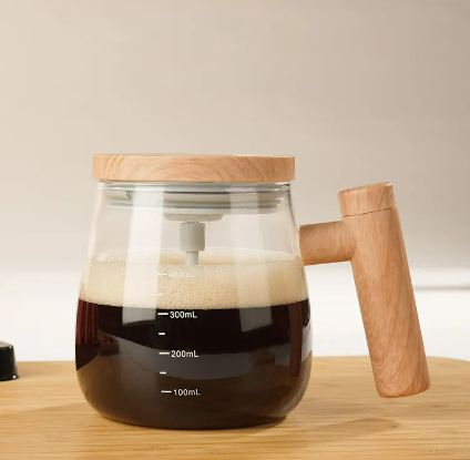 Self Stirring Bamboo Mug-Cutlery and dinnerware-www.Shopthatapp.com-KitchenJoint