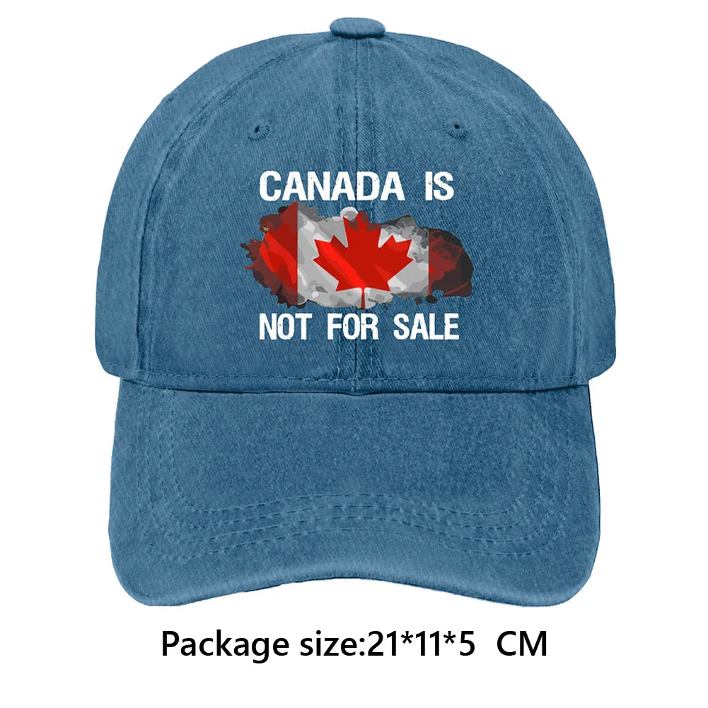 Canada Is Not for Sale Hat Retro Letter Embroidery Breathable Baseball Cap Outdoor Sports Trucker Hat for Hiking Fishing Sun Hat - www.Shopthatapp.com