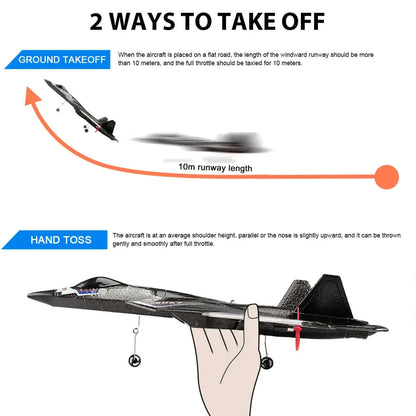 SU57 RC Plane: 2.4G Light-Up Foam Aircraft for Kids - Hand Thrown, Fixed Wing Toy - www.Shopthatapp.com