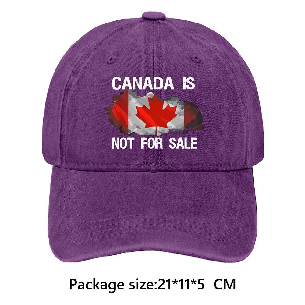 Canada Is Not for Sale Hat Retro Letter Embroidery Breathable Baseball Cap Outdoor Sports Trucker Hat for Hiking Fishing Sun Hat - www.Shopthatapp.com