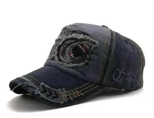 Shark Denim Cap Hip Hop Outdoor Snapback Baseball Caps - www.Shopthatapp.com #
