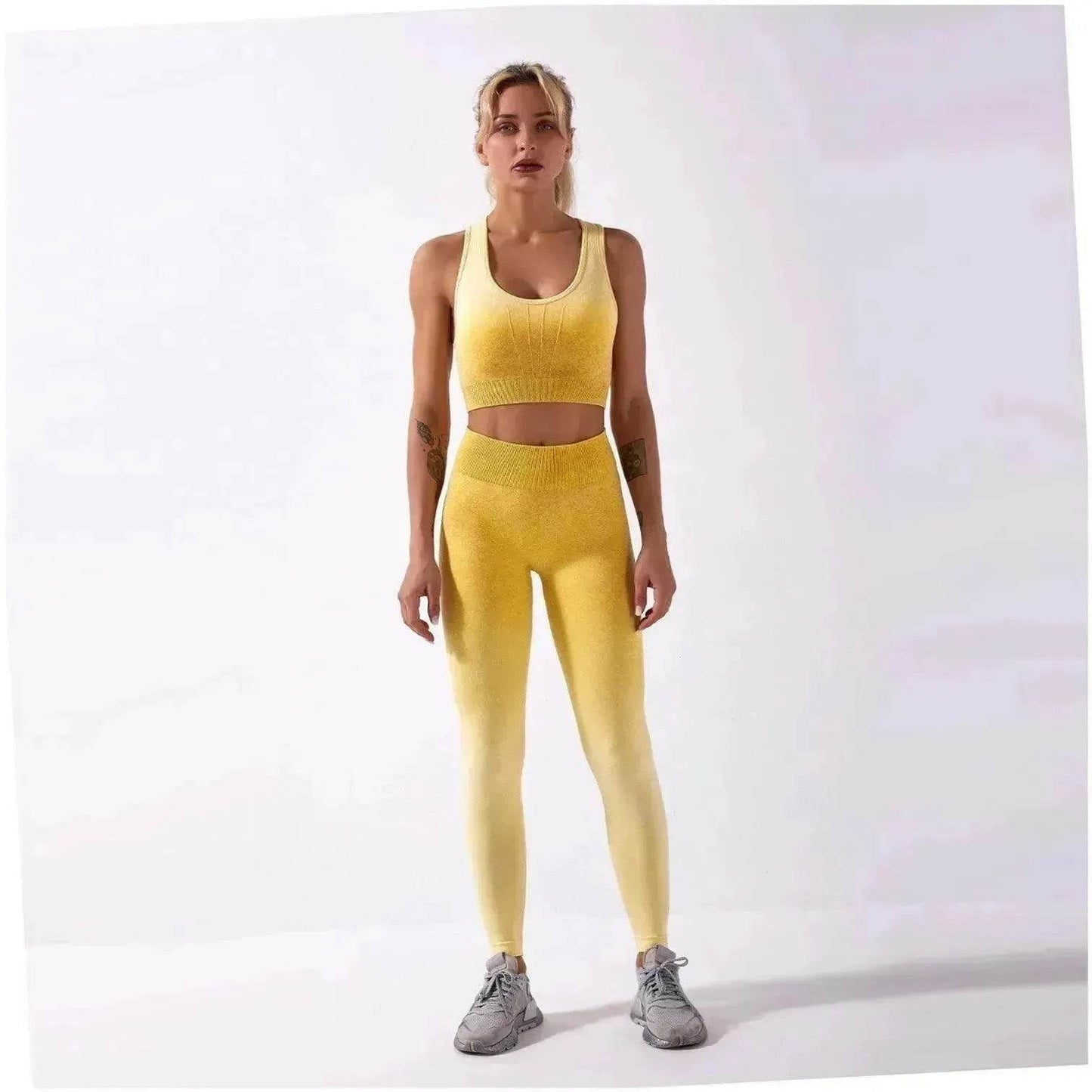 Shark knitting sports bra pants tie-dye Yoga Fitness Gym Exercise Wear - www.Shopthatapp.com #